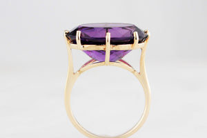 VINTAGE 11.90ct AMETHYST COCKTAIL RING 9ct GOLD