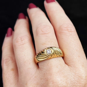 VINTAGE .25ct SOLITAIRE RING 18ct GOLD