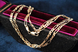 VINTAGE ITALIAN ANCHOR LINK FIGARO CHAIN 9ct GOLD