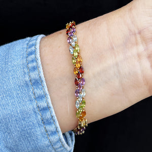 CONTEMPORARY MULTI-GEM BRACELET 9ct GOLD