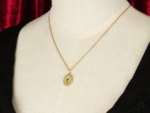R&V CUSTOM STAR SET SAPPHIRE PENDANT 14ct GOLD