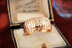 ANTIQUE EDWARDIAN MIZPAH RING 9ct GOLD