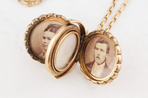 ANTIQUE EDWARDIAN ENGRAVED SPINNING FOB LOCKET 9ct GOLD