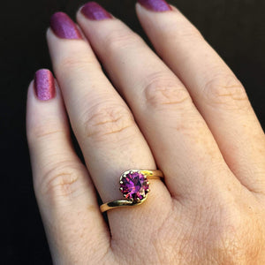 ANTIQUE EDWARDIAN c1900 PINK TOURMALINE RING 9ct GOLD