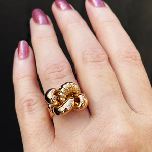 VINTAGE c1940 KNOT RING 18ct ROSE GOLD