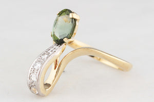 VINTAGE c1940’s SAPPHIRE & DIAMOND RING 18ct GOLD