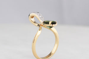 VINTAGE c1940’s SAPPHIRE & DIAMOND RING 18ct GOLD