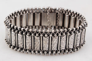 VICTORIAN 1880 ENGLISH STERLING SILVER BRACELET