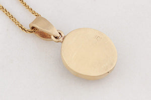 BESPOKE 5.80ct CARVED TOURMALINE PENDANT 9ct GOLD