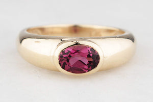 CUSTOM RHODOLITE GARNET RING 9ct GOLD