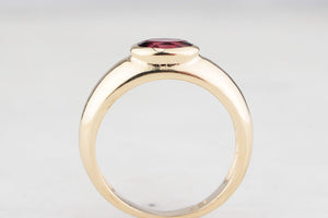 CUSTOM RHODOLITE GARNET RING 9ct GOLD