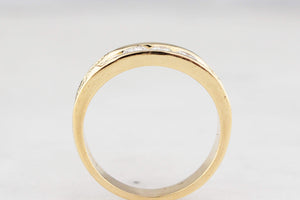 CONTEMPORARY FRENCH .85ct FIVE STONE DIAMOND RING