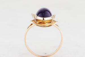 MID-CENTURY 1961 AMETHYST RING 9ct GOLD