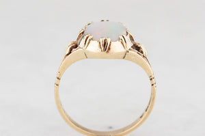 VINTAGE SOLID OPAL RING 9ct GOLD