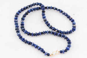 BESPOKE LAPIS LAZULI & SODALITE NECKLACE 9ct GOLD