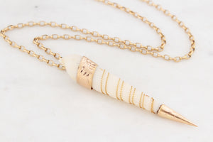 ANTIQUE VICTORIAN SHELL PENDANT 9ct GOLD