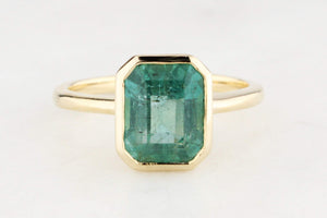 CUSTOM 2.75ct EMERALD RING 10ct GOLD