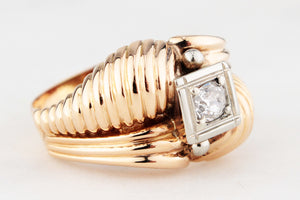 VINTAGE 1940’S DIAMOND TANK RING 18ct GOLD