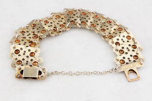 MID-CENTURY STERLING SILVER DAVID ANDERSON ENAMEL BRACELET