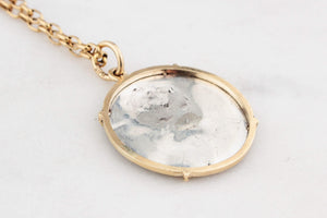 ANTIQUE ART NOUVEAU 1901 SILVER & GOLD PENDANT
