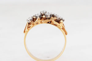 MID-CENTURY DIAMOND RING 18ct GOLD & PALLADIUM