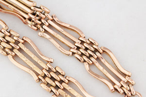 ANTIQUE EDWARDIAN GATE LINK BRACELET 9ct GOLD