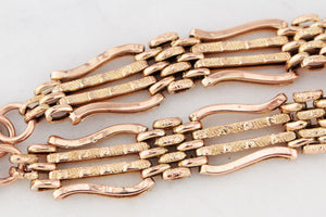 ANTIQUE EDWARDIAN GATE LINK BRACELET 9ct GOLD