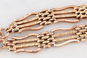 ANTIQUE EDWARDIAN GATE LINK BRACELET 9ct GOLD
