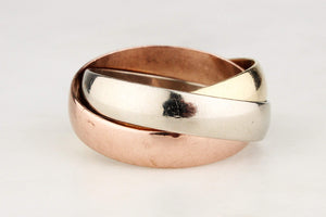 VINTAGE RUSSIAN WEDDING BANDS 9ct GOLD