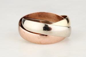 VINTAGE RUSSIAN WEDDING BANDS 9ct GOLD