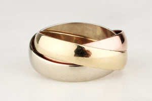 VINTAGE RUSSIAN WEDDING BANDS 9ct GOLD