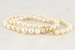 DREAMY SINGLE STRAND PEARLS 14ct GOLD