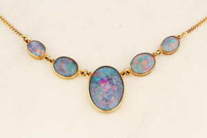 VINTAGE OPAL NECKLACE 9ct GOLD