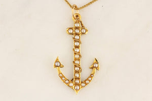 ANTIQUE AUSTRALIAN ANCHOR PENDANT 15ct GOLD