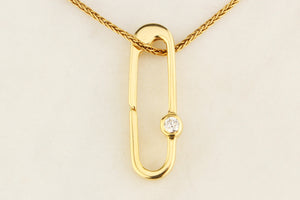 DIAMOND SET PENDANT BALE/EXTENDER 10ct GOLD