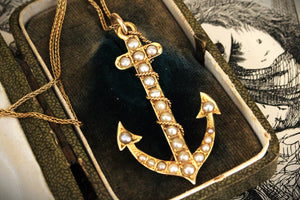 ANTIQUE AUSTRALIAN ANCHOR PENDANT 15ct GOLD