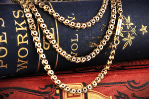 ANTIQUE VICTORIAN STAR LINK CHAIN 15ct GOLD