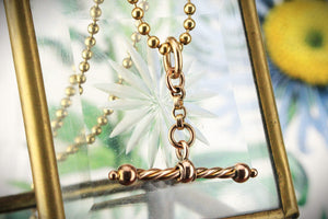 ANTIQUE SPINNING T-BAR PENDANT 9ct GOLD