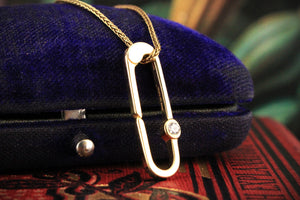 DIAMOND SET PENDANT BALE/EXTENDER 10ct GOLD