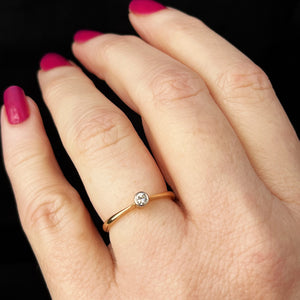 ANTIQUE AUSTRALIAN c1900 SOLITAIRE DIAMOND RING 18ct GOLD