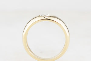 CUSTOM .84ct OLD MINE CUT DIAMOND DOME RING 14ct GOLD