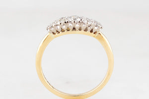 ANTIQUE EDWARDIAN c1900 .75ct SEVEN STONE DIAMOND RING 18ct GOLD & PALLADIUM