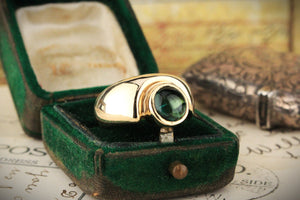 RETRO TOURMALINE RING BY JENS HANSEN 9ct GOLD