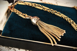 ANTIQUE TASSEL PENDANT 9ct GOLD