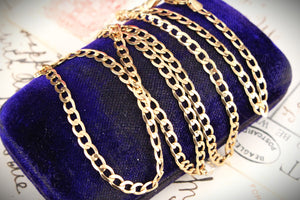 VINTAGE CURB LINK 49cm CHAIN 9ct GOLD