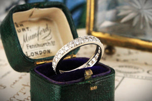 VINTAGE .90ct DIAMOND FULL ETERNITY RING 10ct GOLD