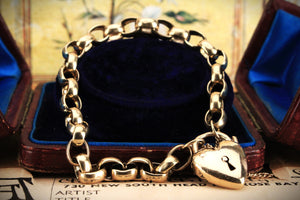 ANTIQUE 20.54g ROLLO LINK BRACELET 10ct GOLD