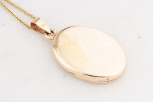 VINTAGE ENAMEL LOCKET 9ct GOLD