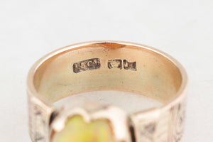 ANTIQUE VICTORIAN c1880’s FIRE OPAL RING 15ct GOLD
