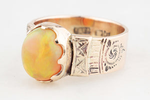 ANTIQUE VICTORIAN c1880’s FIRE OPAL RING 15ct GOLD